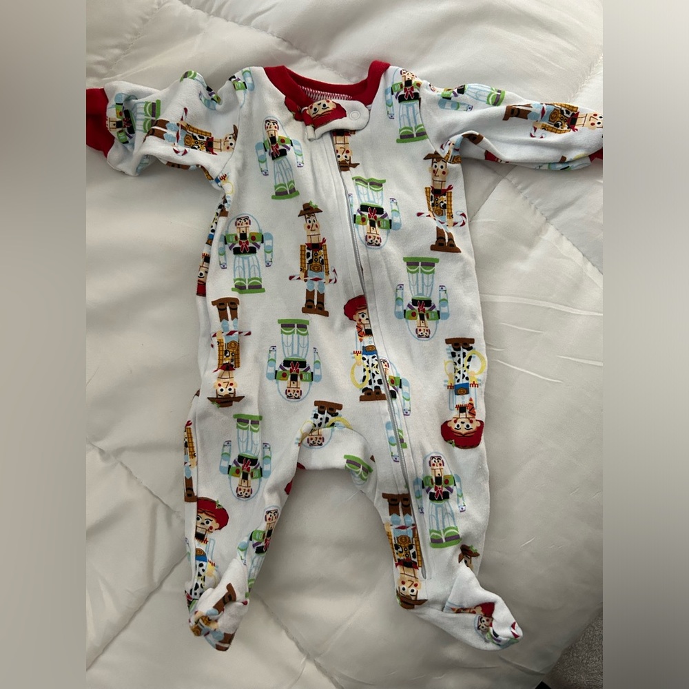 Toy Story Newborn Christmas Zip-Up Footie